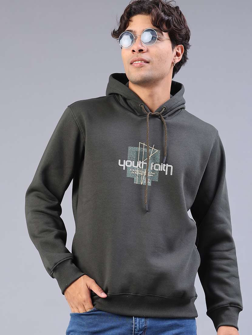 men chest print long sleeve regular fit sweatshirt