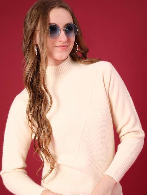 women solid long sleeve pullover - 22157254 -  Standard Image - 0