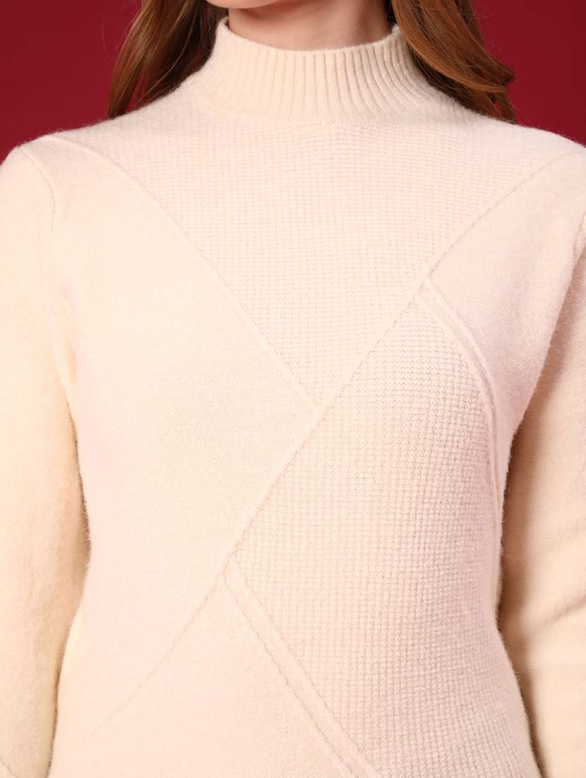 women solid long sleeve pullover - 22157254 -  Standard Image - 5