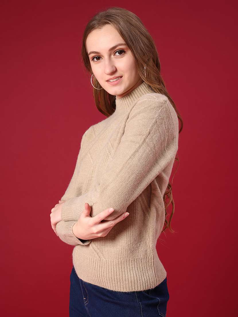 women self design long sleeve pullover - 22157255 -  Standard Image - 3