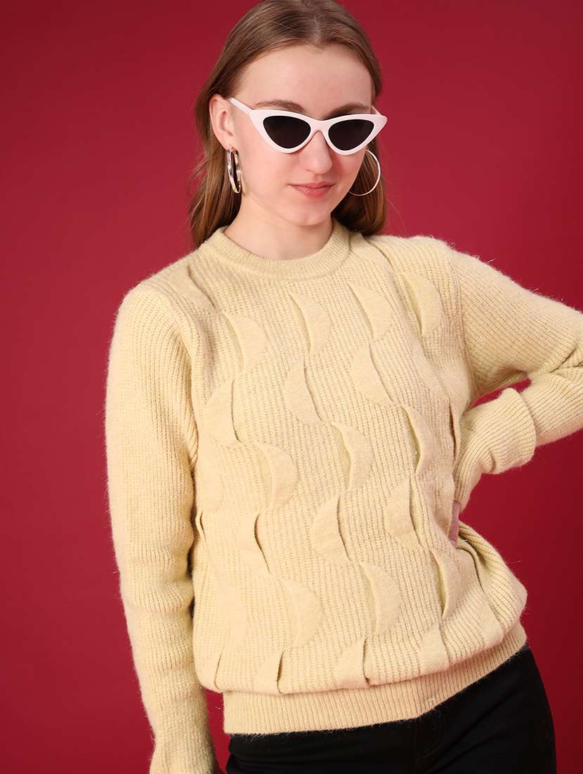 women self designed long sleeve pullover - 22157256 -  Zoom Image - 0