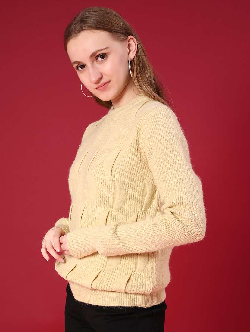 women self designed long sleeve pullover - 22157256 -  Standard Image - 3