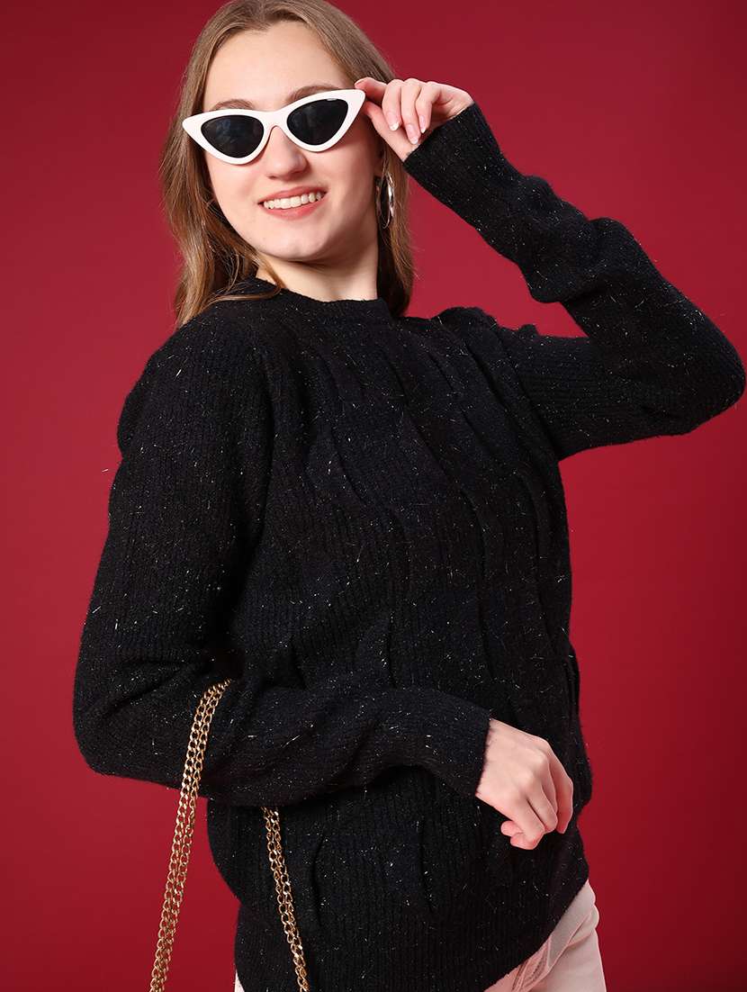 women self designed long sleeve pullover