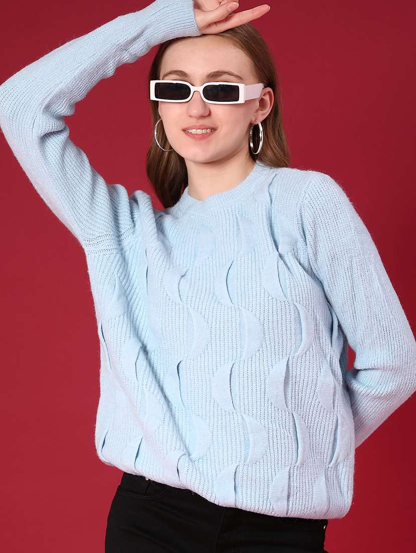 women self designed long sleeve pullover