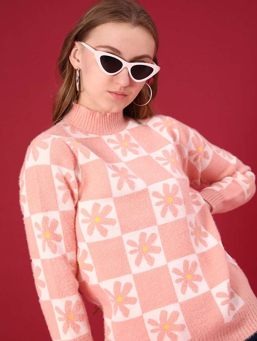 women self design long sleeve pullover - 22157314 -  Zoom Image - 0