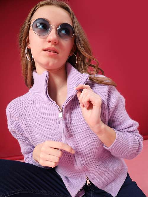 women self design long sleeve cardigan - 22157441 -  Standard Image - 0