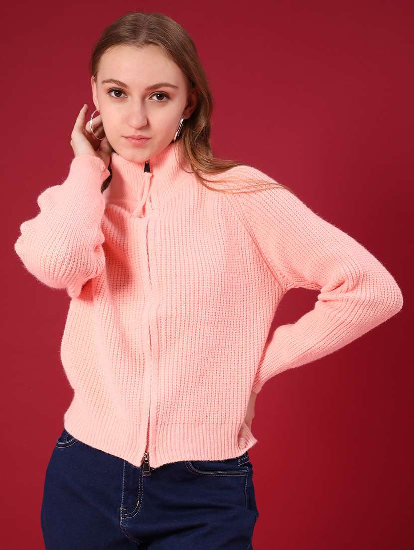 women self design long sleeve cardigan - 22157444 -  Standard Image - 3