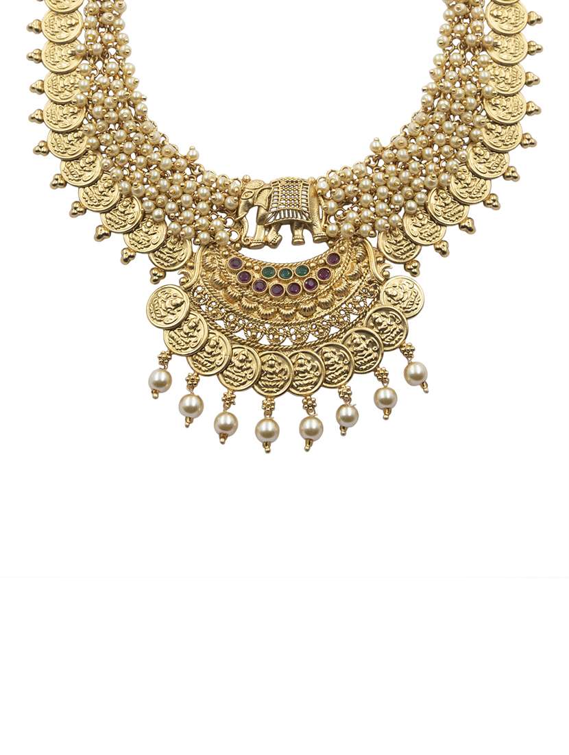 gold plated coin style necklace set - 22157529 -  Standard Image - 3