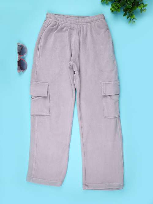 girls solid mid rise cargo - 22157684 -  Standard Image - 0