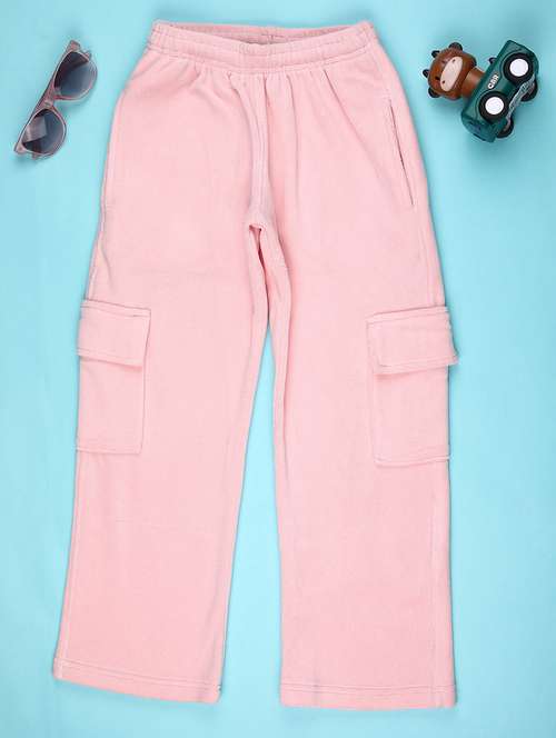 girls solid mid rise cargo - 22157685 -  Standard Image - 0