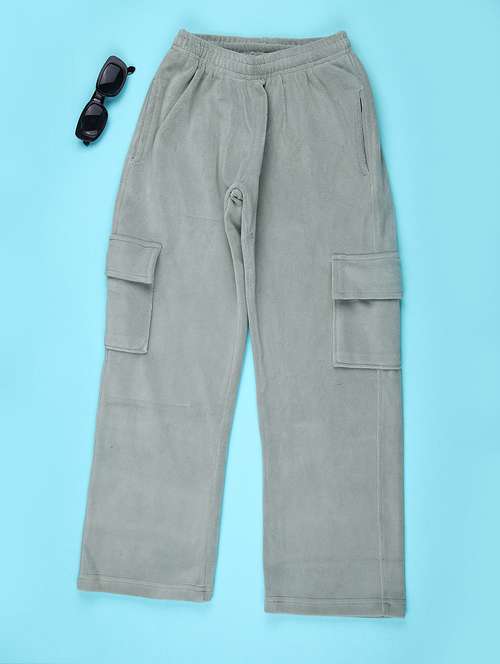 girls solid mid rise cargo - 22157686 -  Standard Image - 0