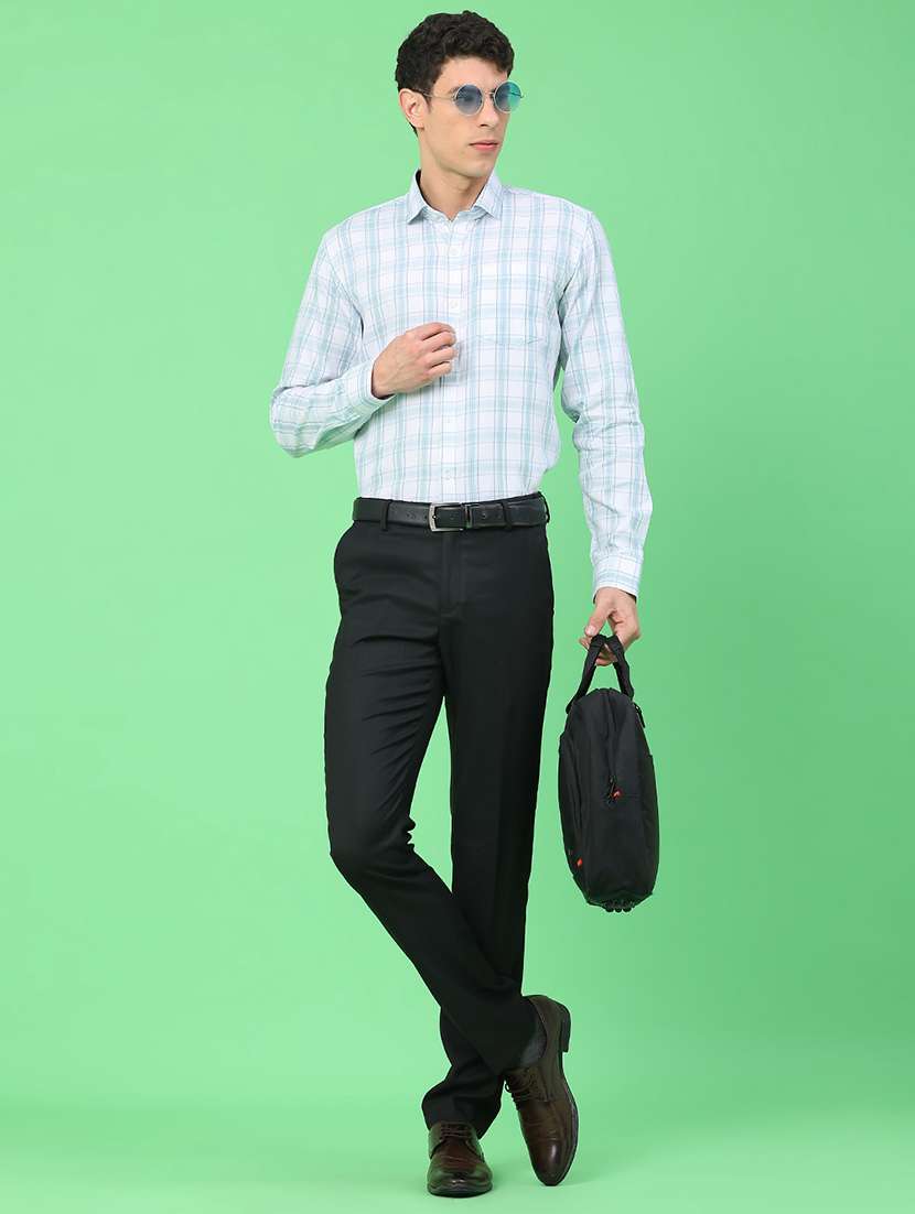 men checkered long sleeve slim fit formal shirt - 22157725 -  Standard Image - 5