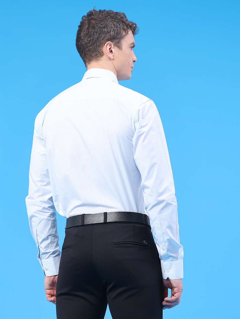 men striped long sleeve slim fit formal shirt - 22157726 -  Standard Image - 3