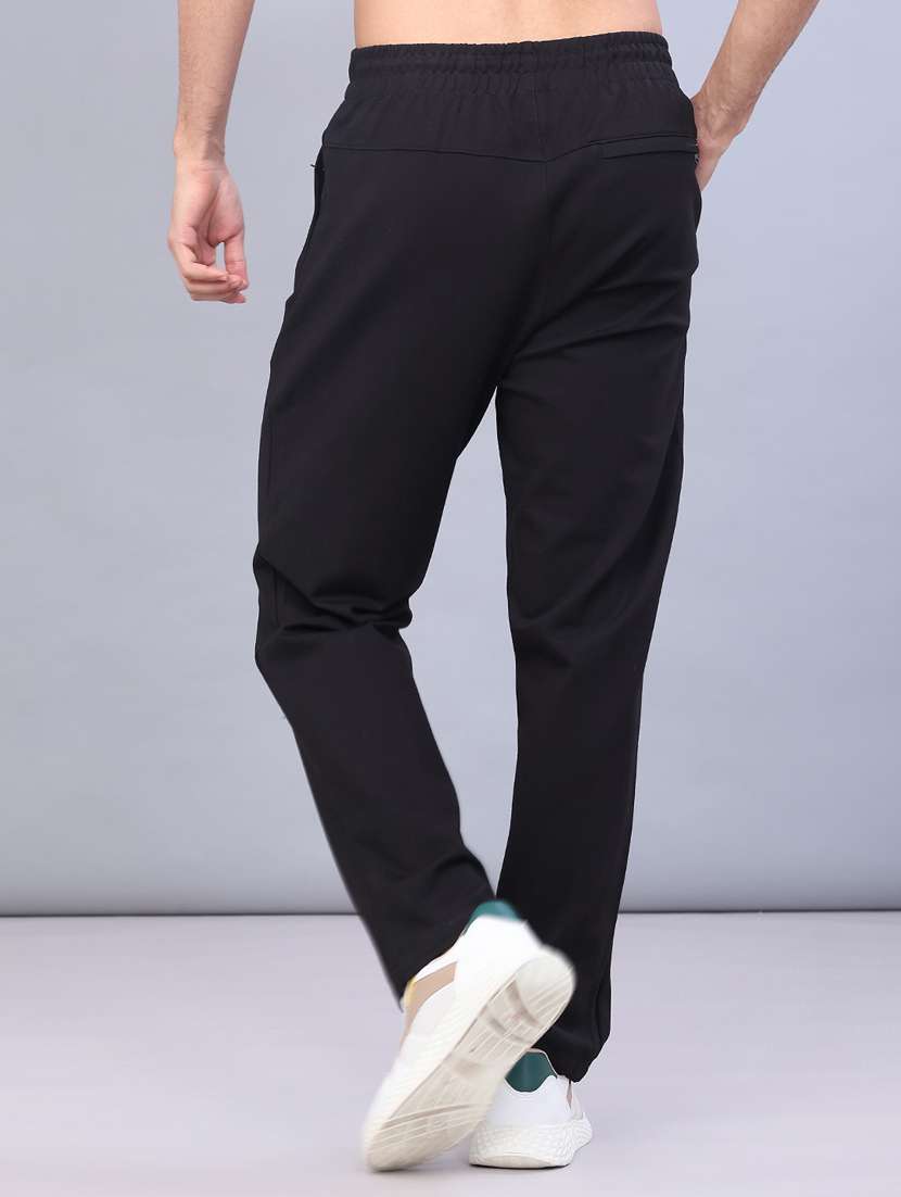 men solid mid rise full length track pant - 22157763 -  Standard Image - 3