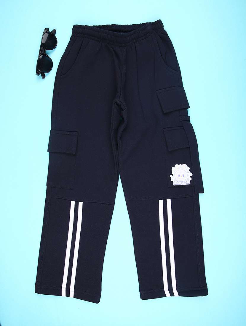 girls solid mid rise cargo