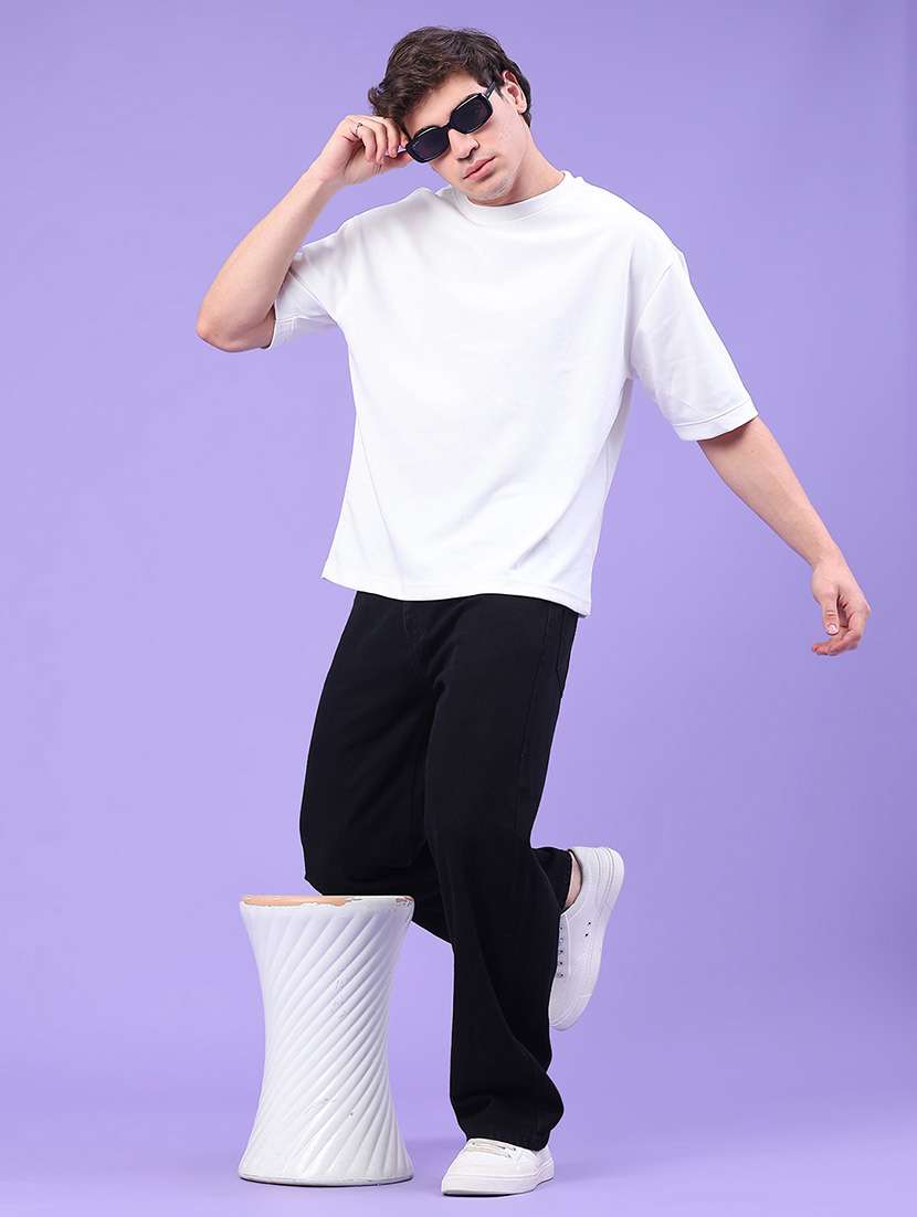 men solid short sleeve oversized t-shirt - 22158190 -  Standard Image - 3