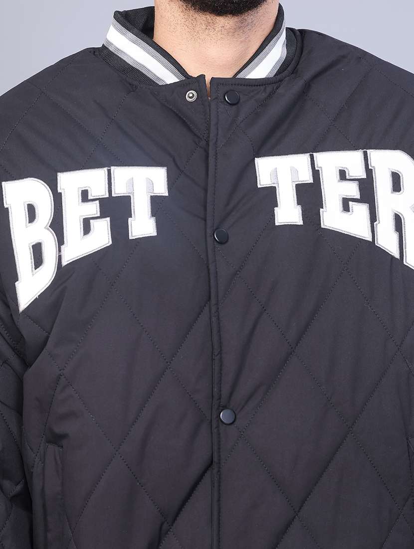 men typographic long sleeve puffer jacket - 22158270 -  Standard Image - 5