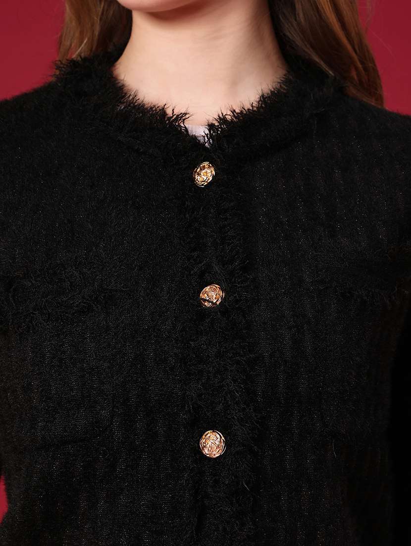 women self design long sleeve cardigan - 22158387 -  Standard Image - 5