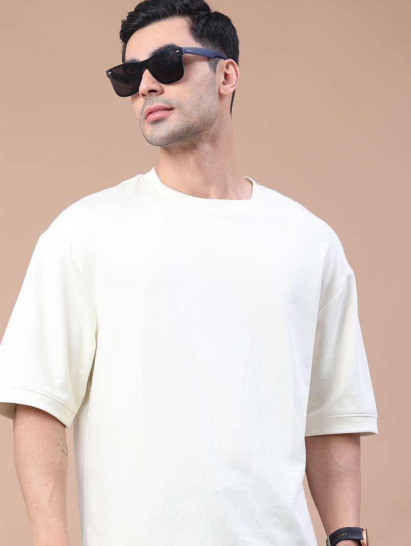 men solid short sleeve oversized t-shirt