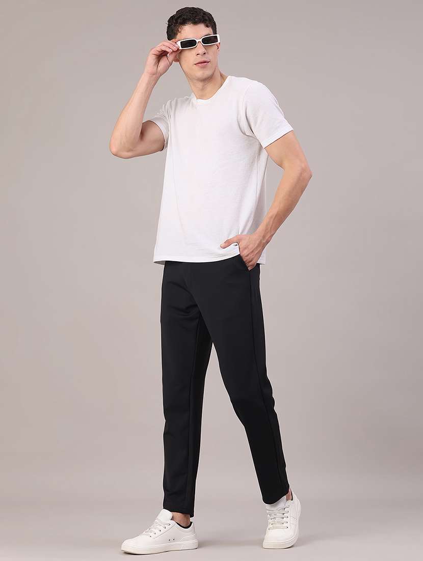 men solid mid rise chinos casual trouser - 22158426 -  Standard Image - 5