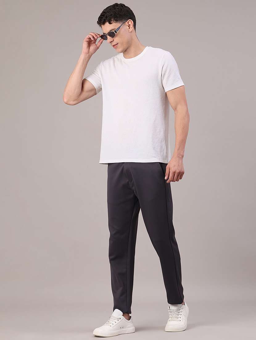 men solid mid rise chinos casual trouser - 22158431 -  Standard Image - 5