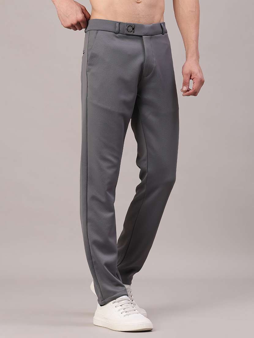 men solid mid rise chinos casual trouser - 22158433 -  Standard Image - 3