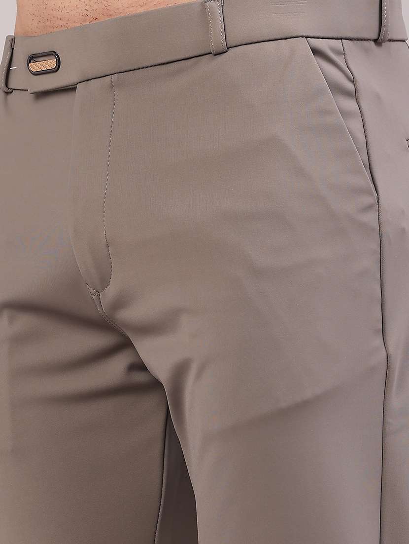 men solid mid rise slim fit casual chino - 22158436 -  Standard Image - 5