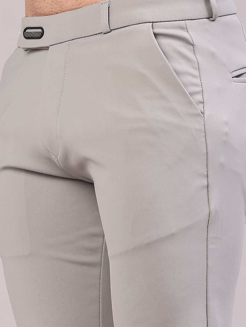 men solid mid rise slim fit casual chino - 22158439 -  Standard Image - 5