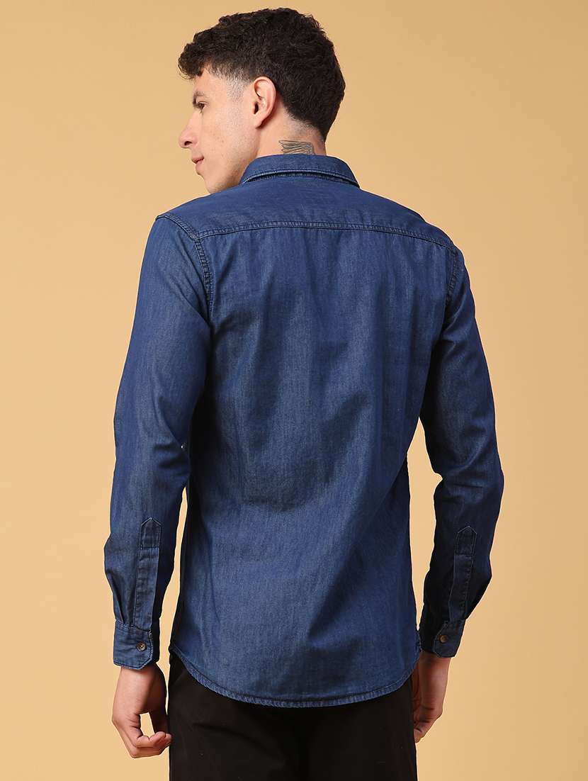 men solid long sleeve regualr fit casual shirt - 22158471 -  Standard Image - 3