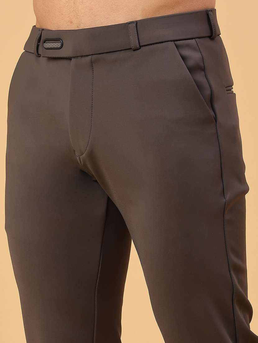 men solid mid rise slim fit casual chino - 22158503 -  Standard Image - 5