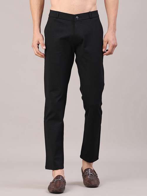 men solid mid rise chinos casual trouser - 22158505 -  Standard Image - 0