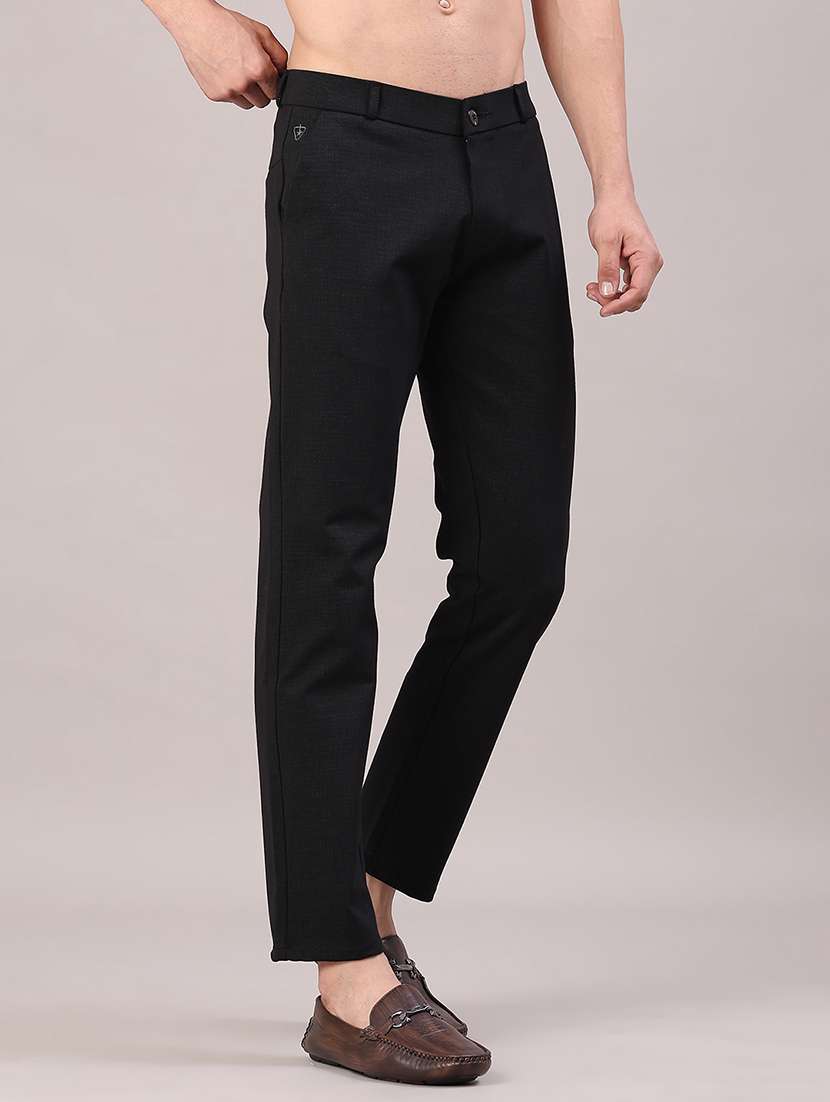 men solid mid rise chinos casual trouser - 22158505 -  Standard Image - 3