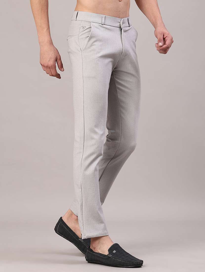 men solid mid rise slim fit chinos  - 22158508 -  Standard Image - 3