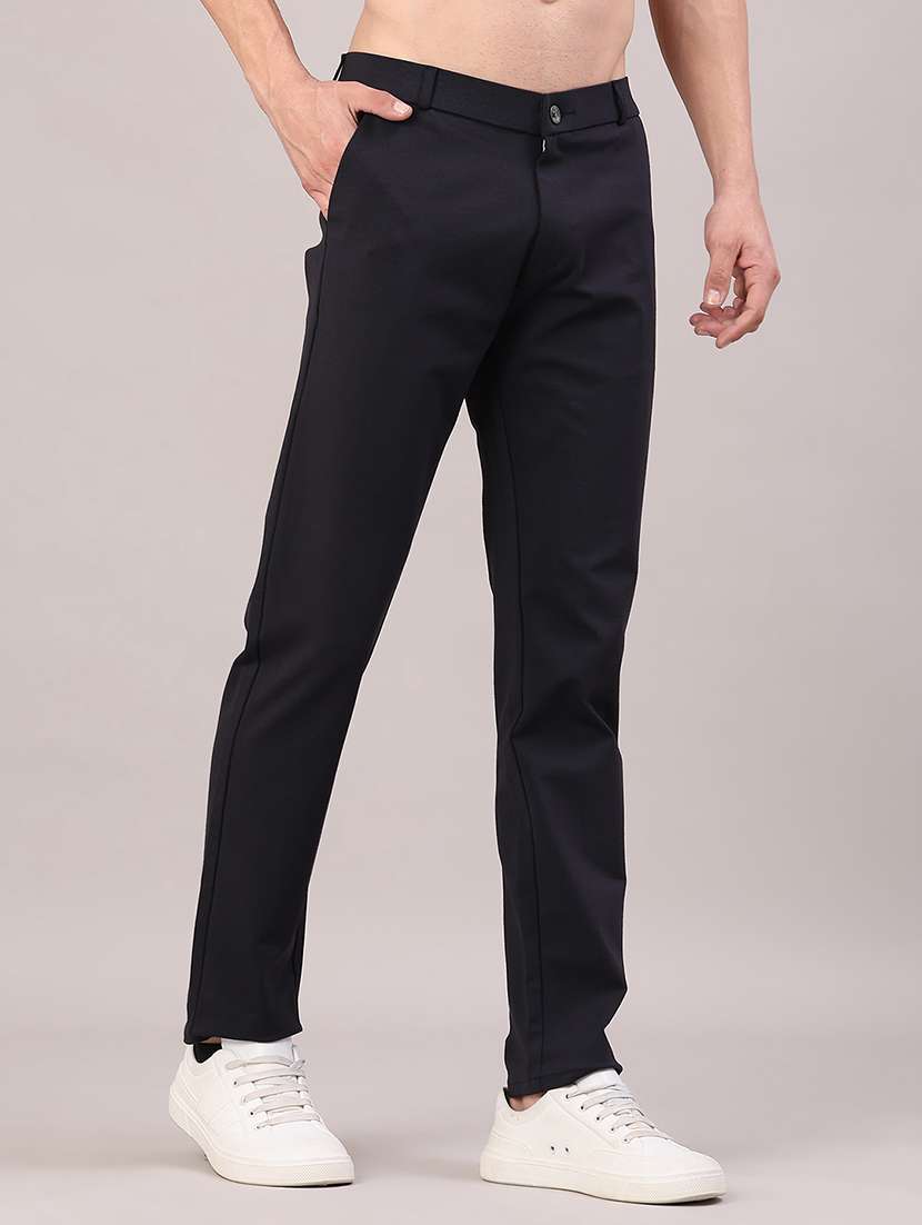 men solid mid rise slim fit chinos  - 22158509 -  Standard Image - 3