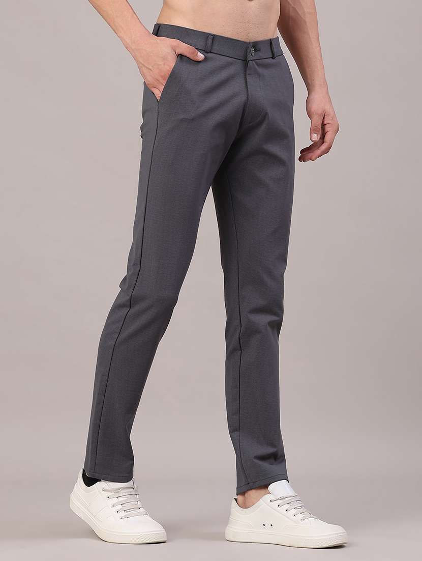 men solid mid rise slim fit chinos  - 22158510 -  Standard Image - 3