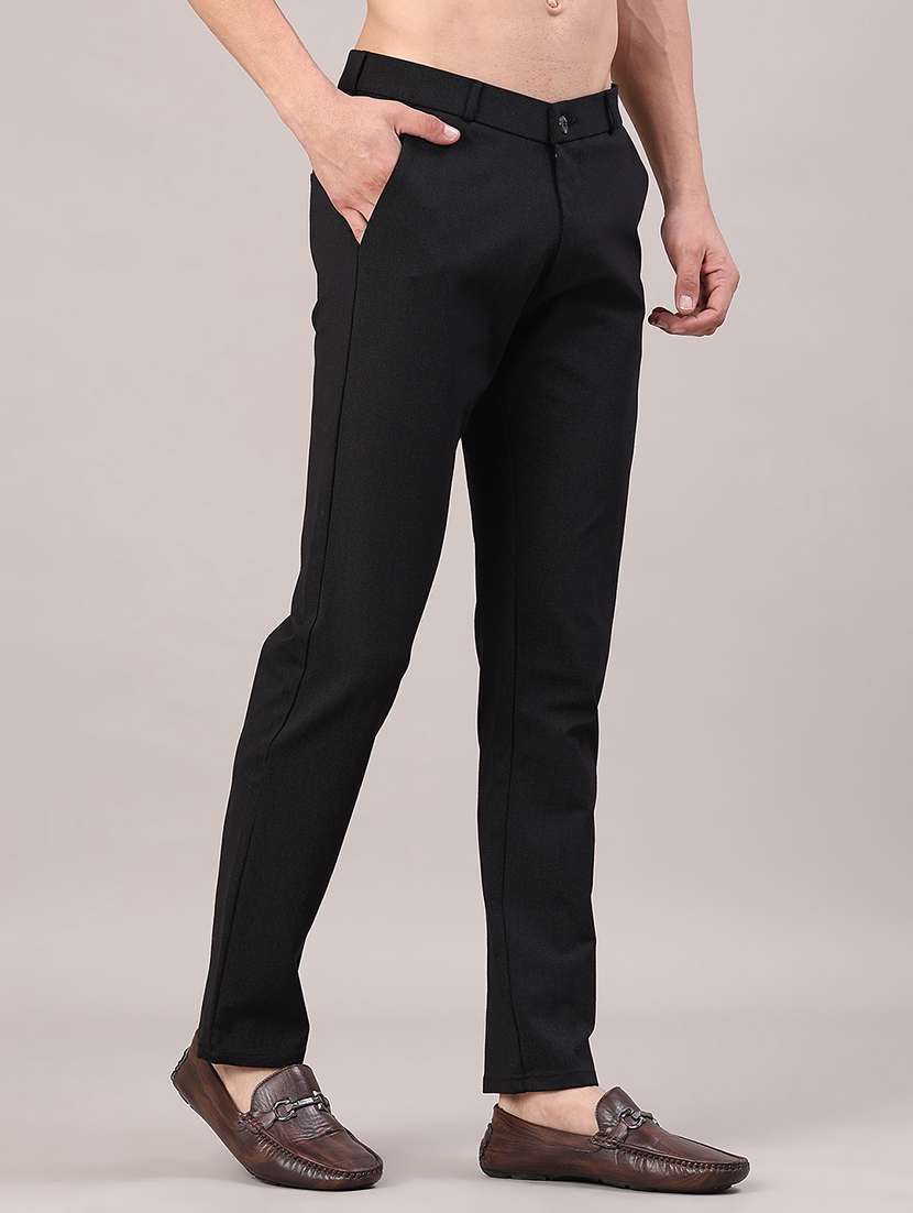 men solid mid rise slim fit chinos  - 22158511 -  Standard Image - 3