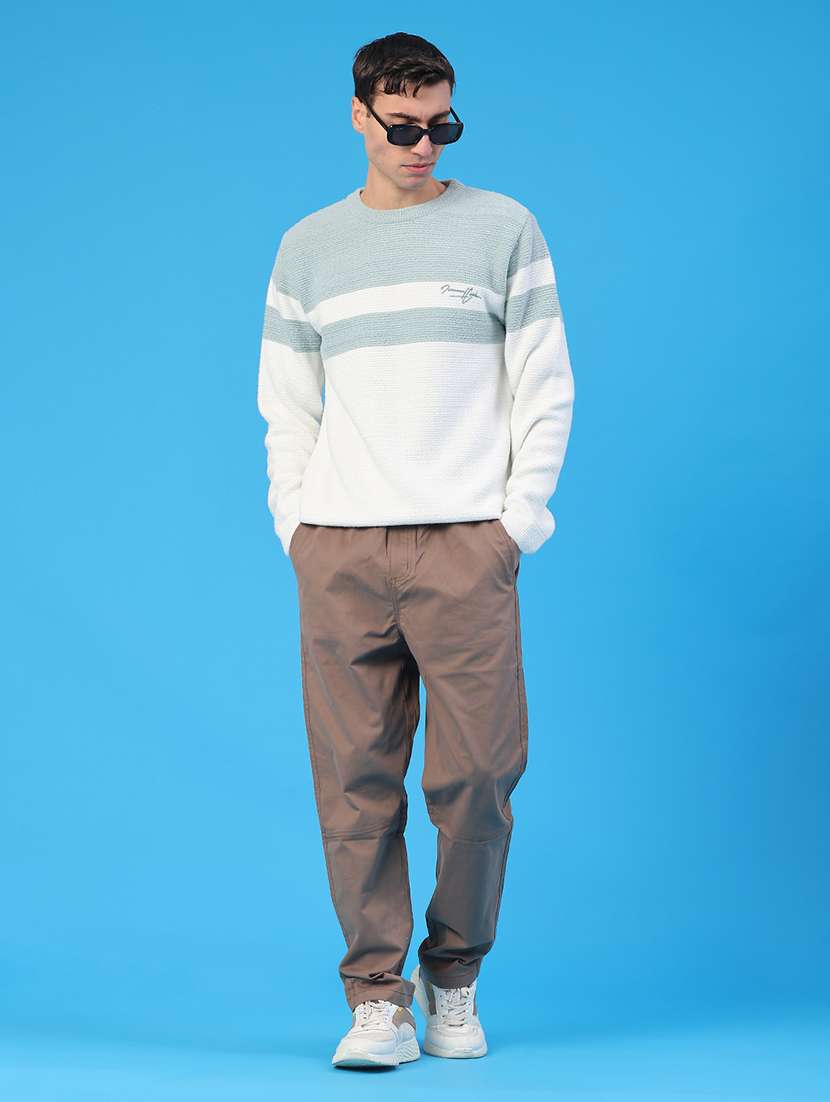 men color blocked long sleeve pullover - 22158531 -  Standard Image - 5