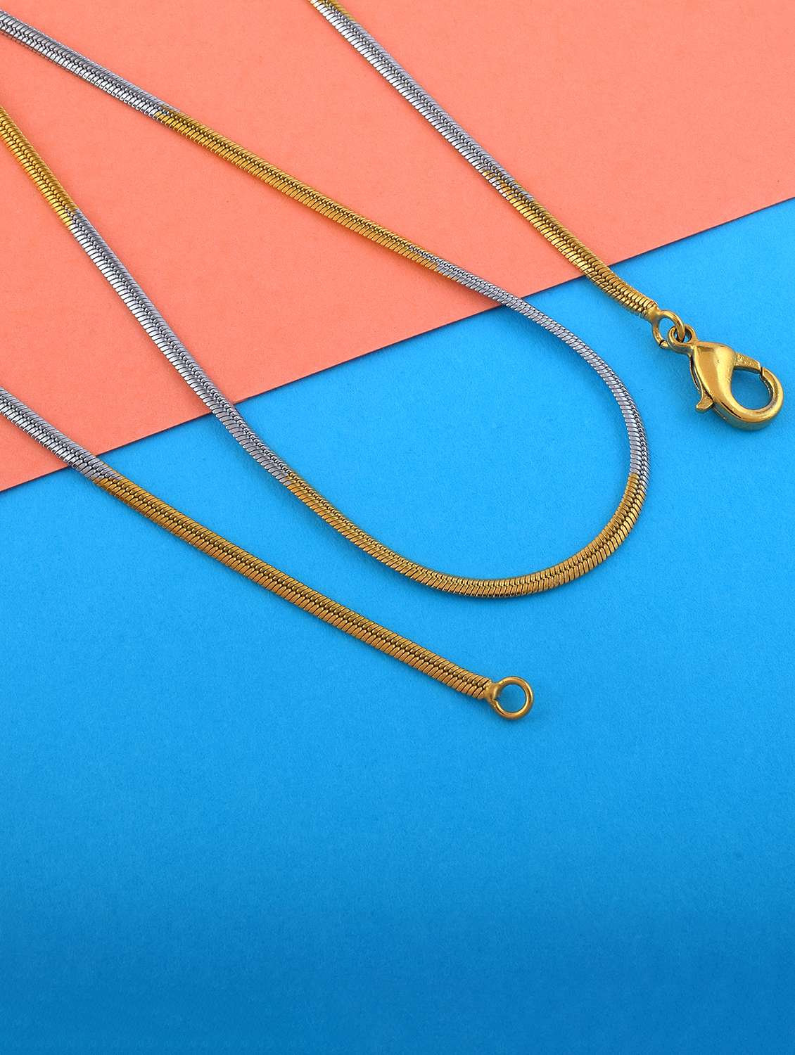 mne gold and silver chain necklace