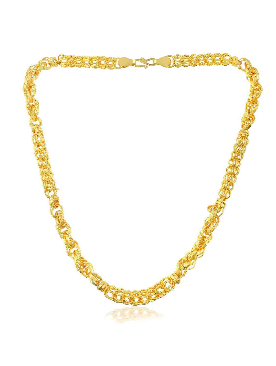  men brass gold plated chain necklace combo - 22158542 -  Standard Image - 3