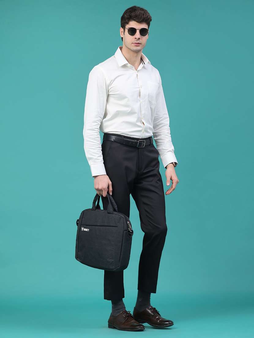 men solid long sleeve slim fit formal shirt - 22158601 -  Standard Image - 5