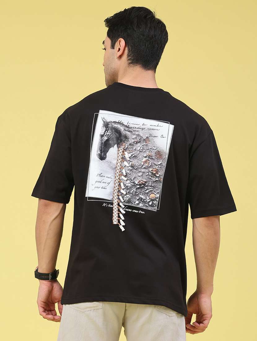 men printed short sleeve loose fit t-shirt - 22158605 -  Standard Image - 3