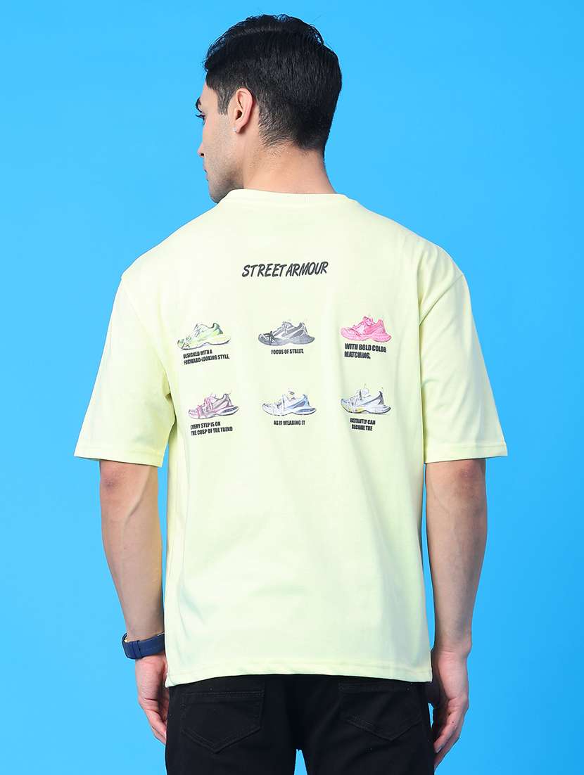 men printed short sleeve loose fit t-shirt