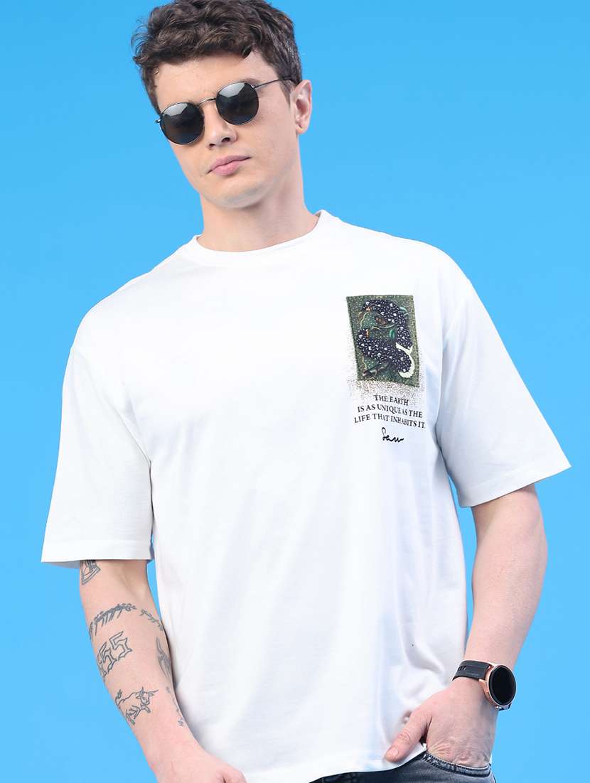 men printed short sleeve regular fit t-shirt