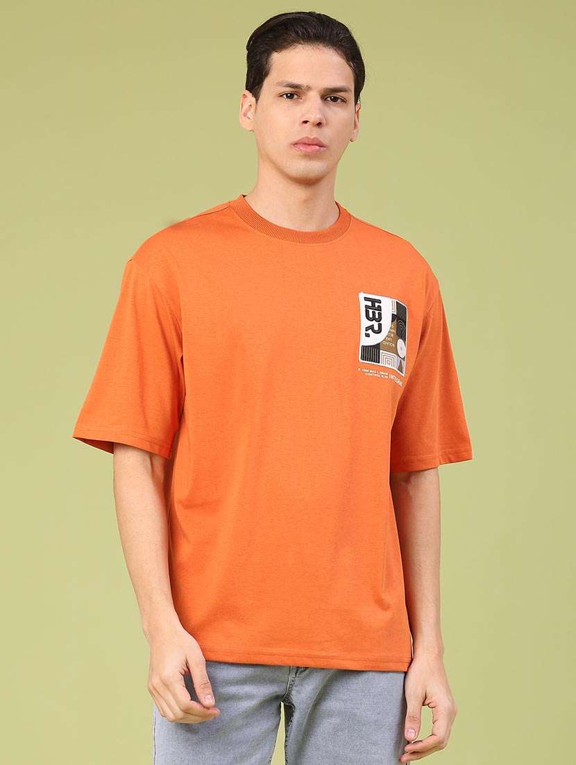 men printed short sleeve regular fit t-shirt