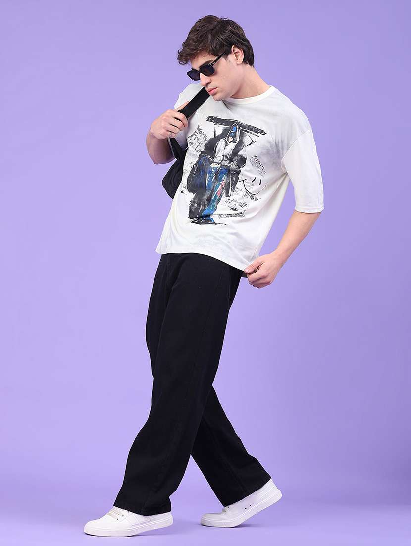men printed short sleeve oversized t-shirt - 22158613 -  Standard Image - 3