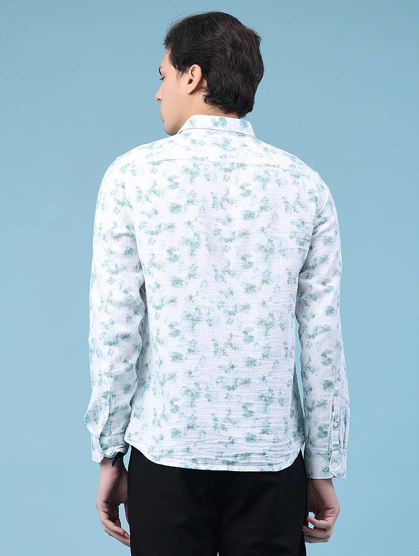 men printed long sleeve regular fit casual shirt - 22158669 -  Standard Image - 3