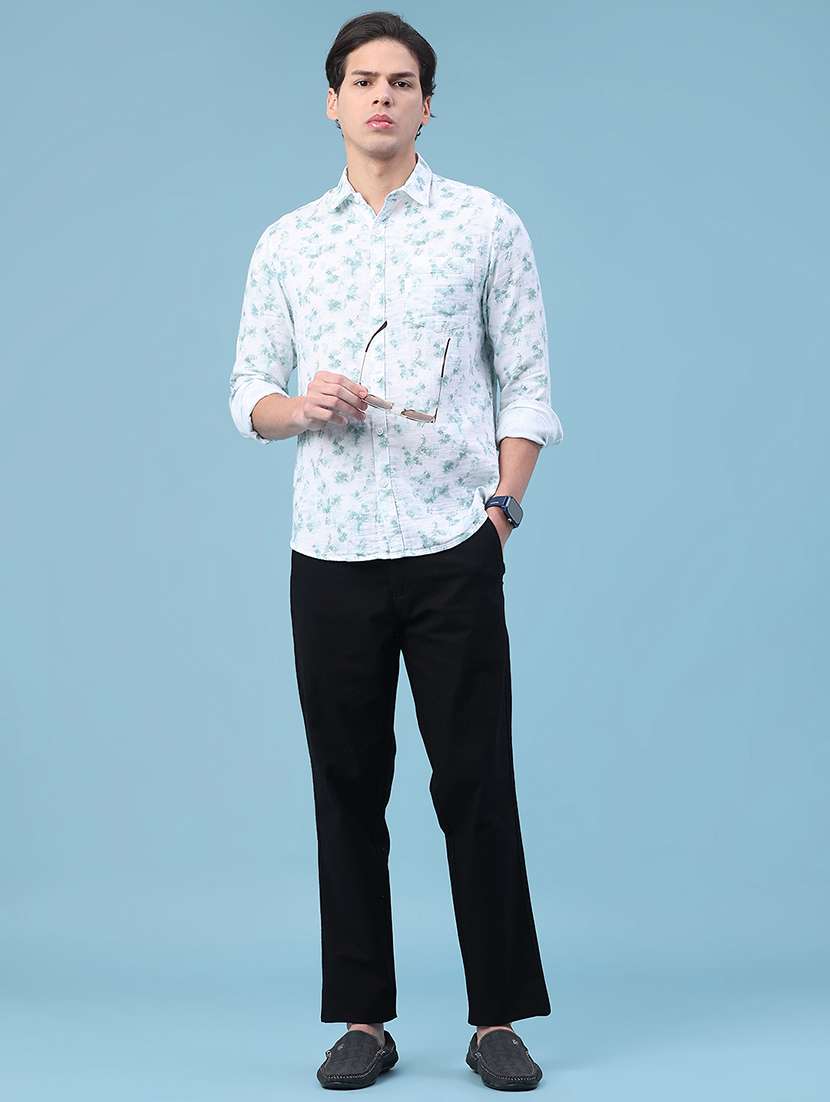 men printed long sleeve regular fit casual shirt - 22158669 -  Standard Image - 5