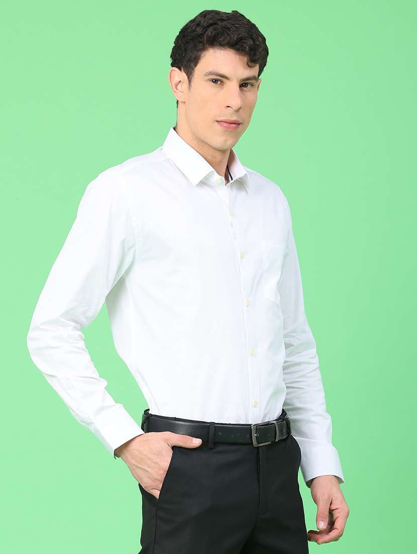 men solid long sleeve slim fit formal shirt - 22158959 -  Standard Image - 3