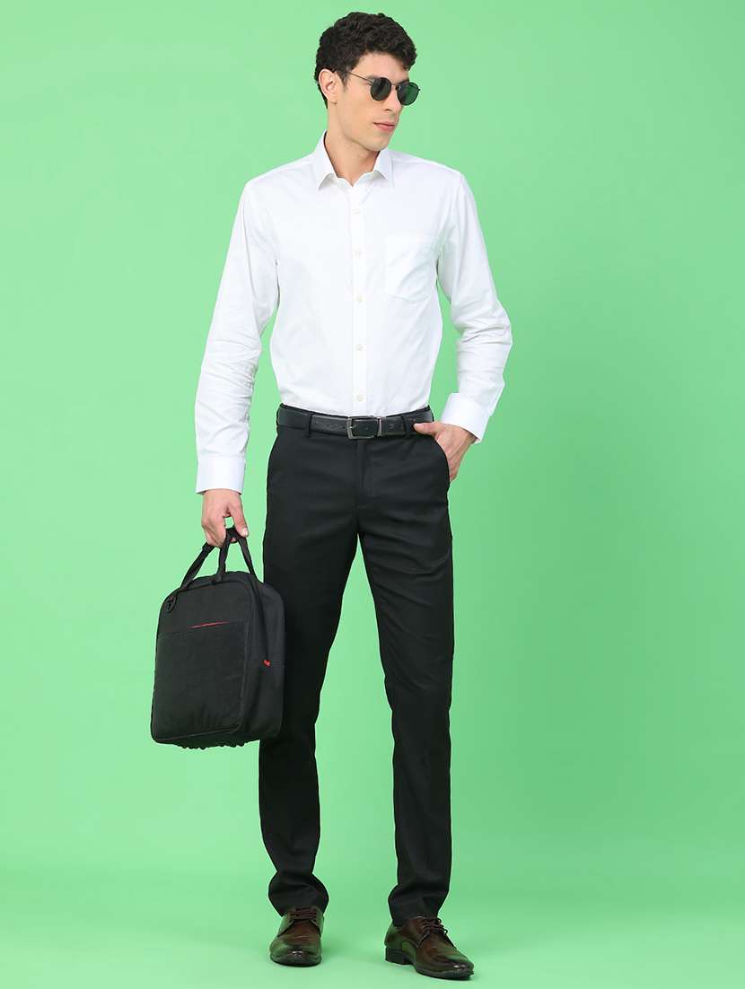 men solid long sleeve slim fit formal shirt - 22158959 -  Standard Image - 5