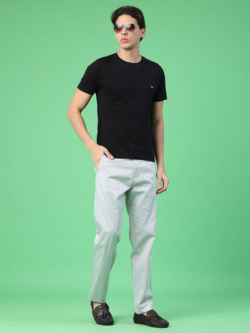 men solid mid rise chinos casual trouser - 22159151 -  Standard Image - 5